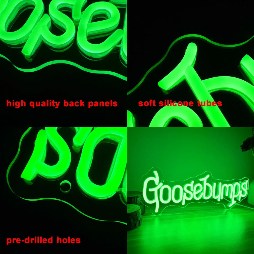 Goosebumps LED Neon Wall Art