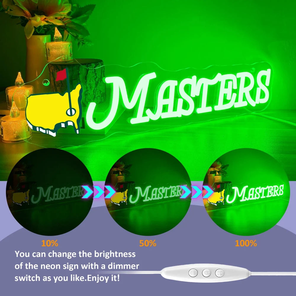Masters Golf Neon Sign