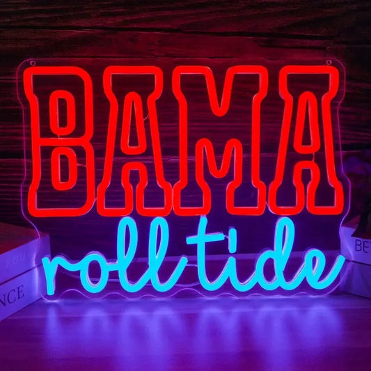 Alabama "Bama Roll Tide" Neon Sign