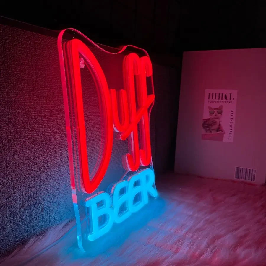 Duff Beer The Simpsons Neon Sign