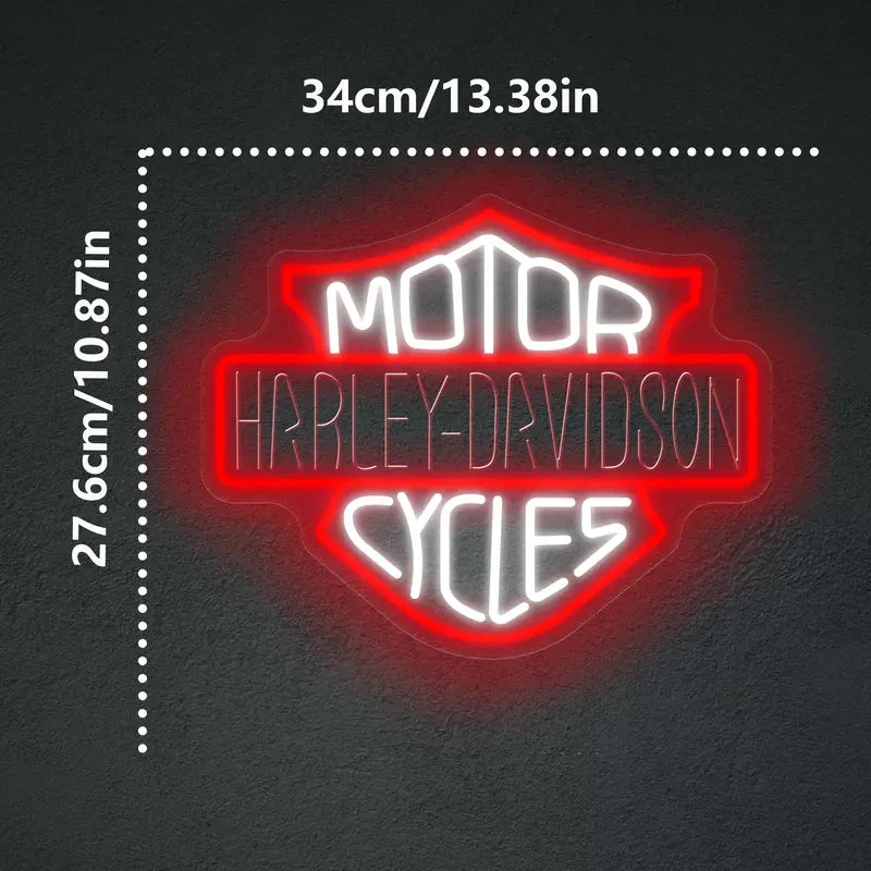 Harley Davidson Motorcycle Neon Sign
