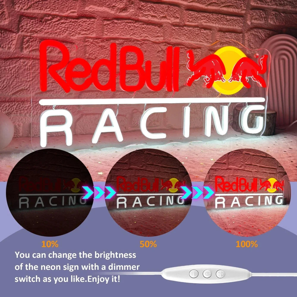 Red Bull Racing Neon Light Sign