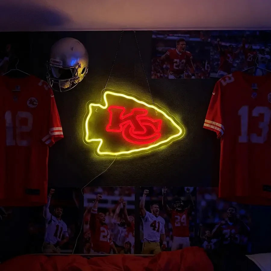 Kansas CIty Chiefs Football Neon Sign