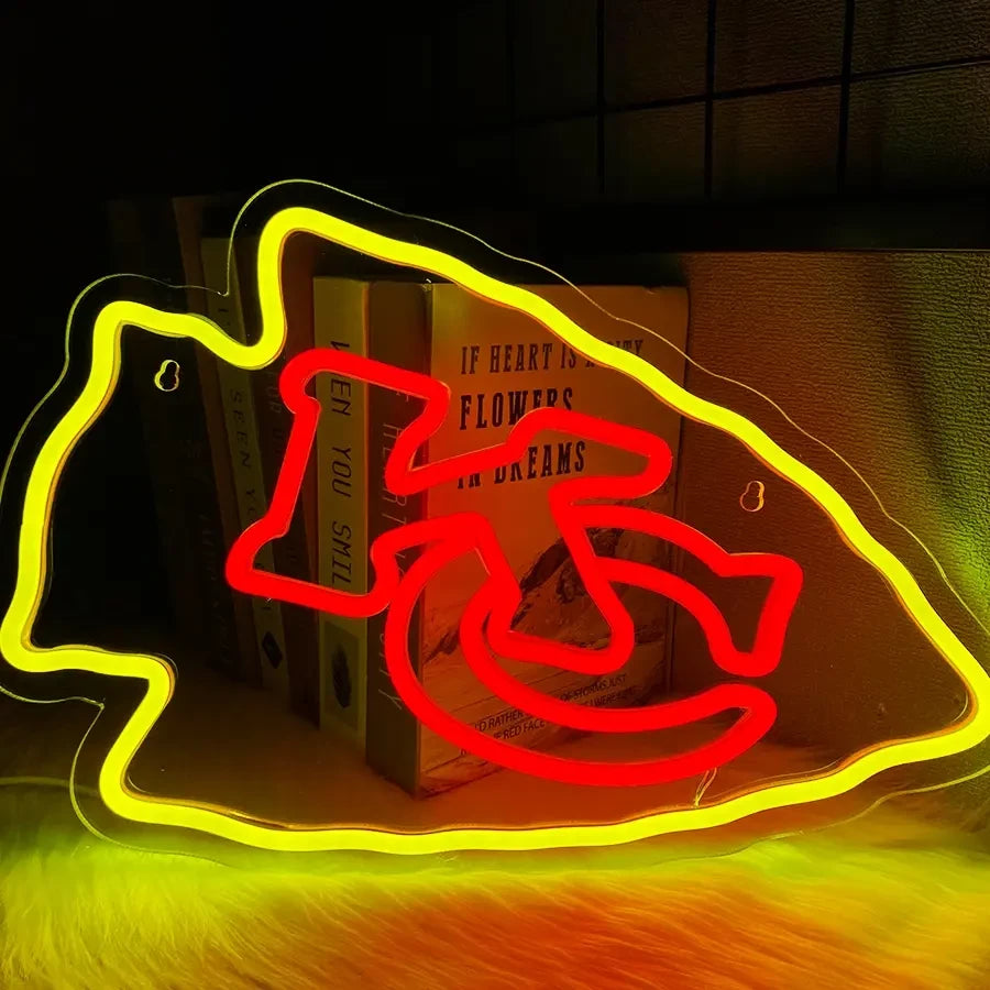 Kansas CIty Chiefs Football Neon Sign