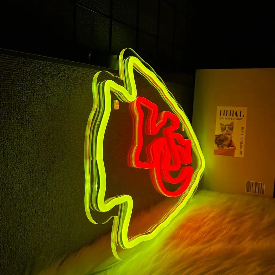 Kansas CIty Chiefs Football Neon Sign