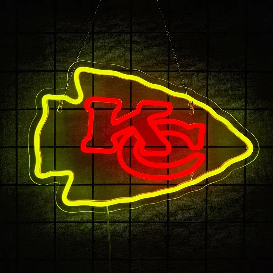 Kansas CIty Chiefs Football Neon Sign