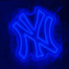 New York Yankees Baseball Team Logo Neon Sign