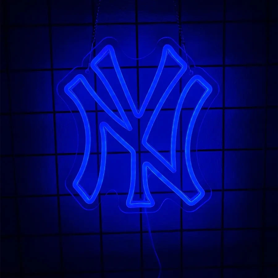 New York Yankees Baseball Team Logo Neon Sign