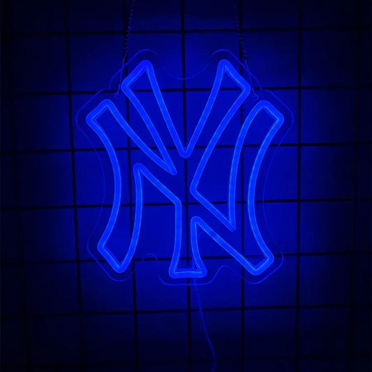 New York Yankees Baseball Team Logo Neon Sign