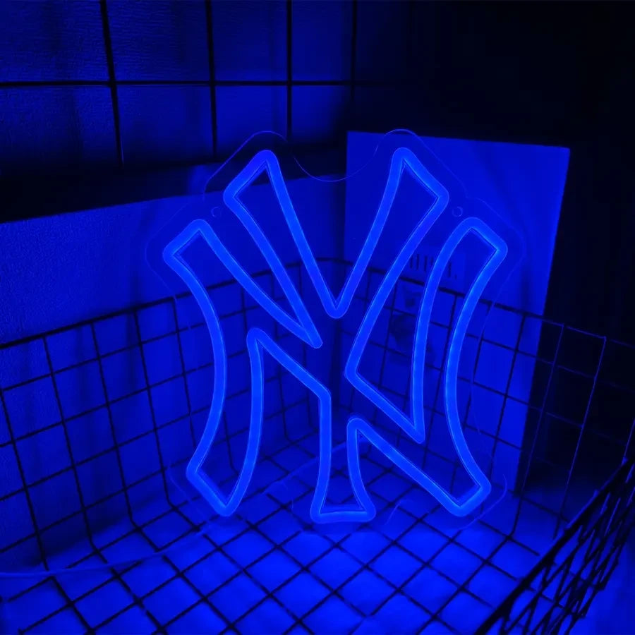 New York Yankees Baseball Team Logo Neon Sign