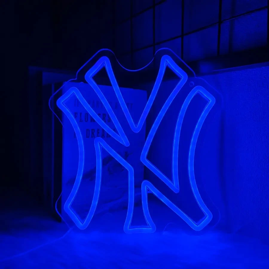 New York Yankees Baseball Team Logo Neon Sign