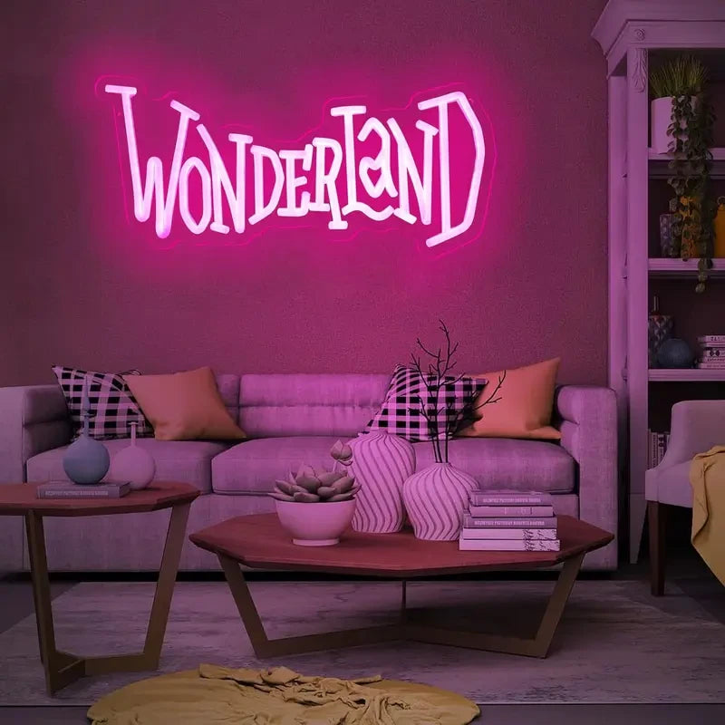 Pink Alice in Wonderland LED Neon Sign