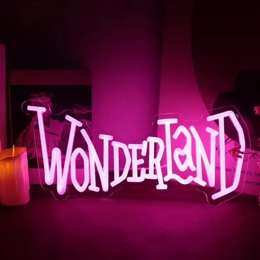 Pink Alice in Wonderland LED Neon Sign