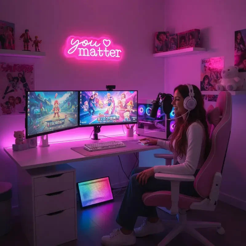 Pink "You Matter" Neon Sign