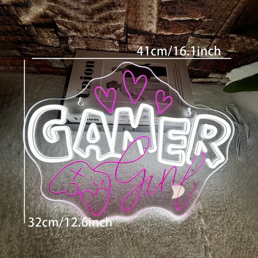 Gamer Girl LED Neon Sign