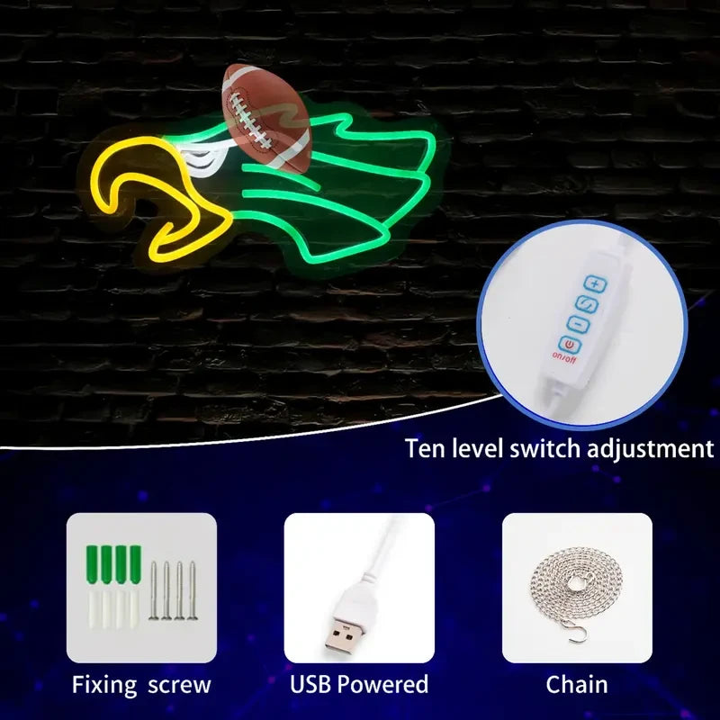 Seattle Seahawks Football Neon Sign