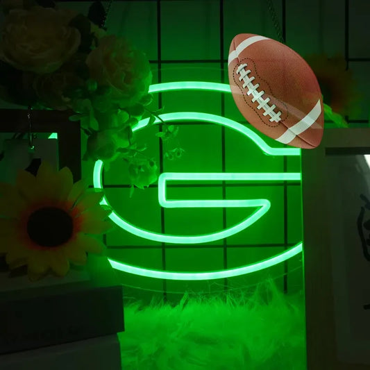 Green Bay Packers Football Neon Sign