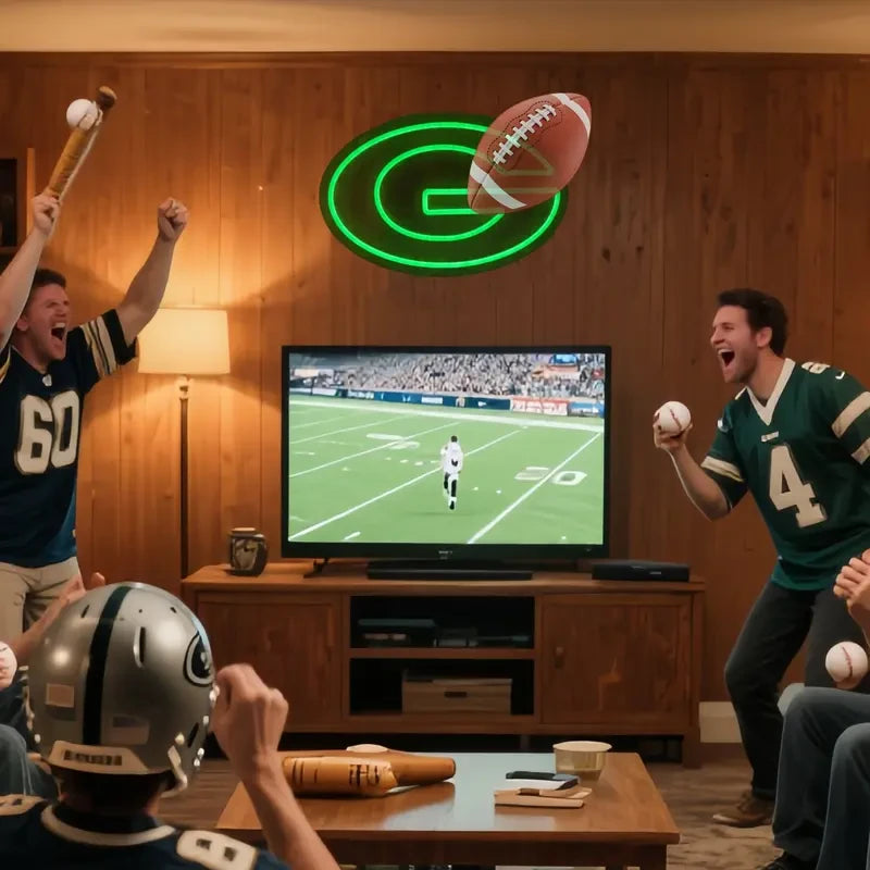 Green Bay Packers Football Neon Sign