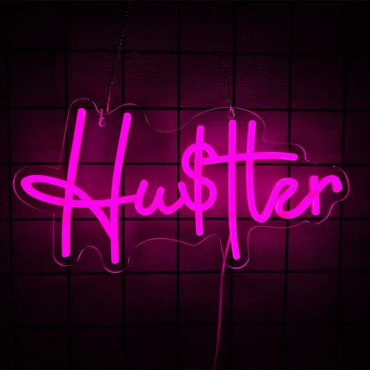 Hustler Pink Dollar Sign LED Neon Sign