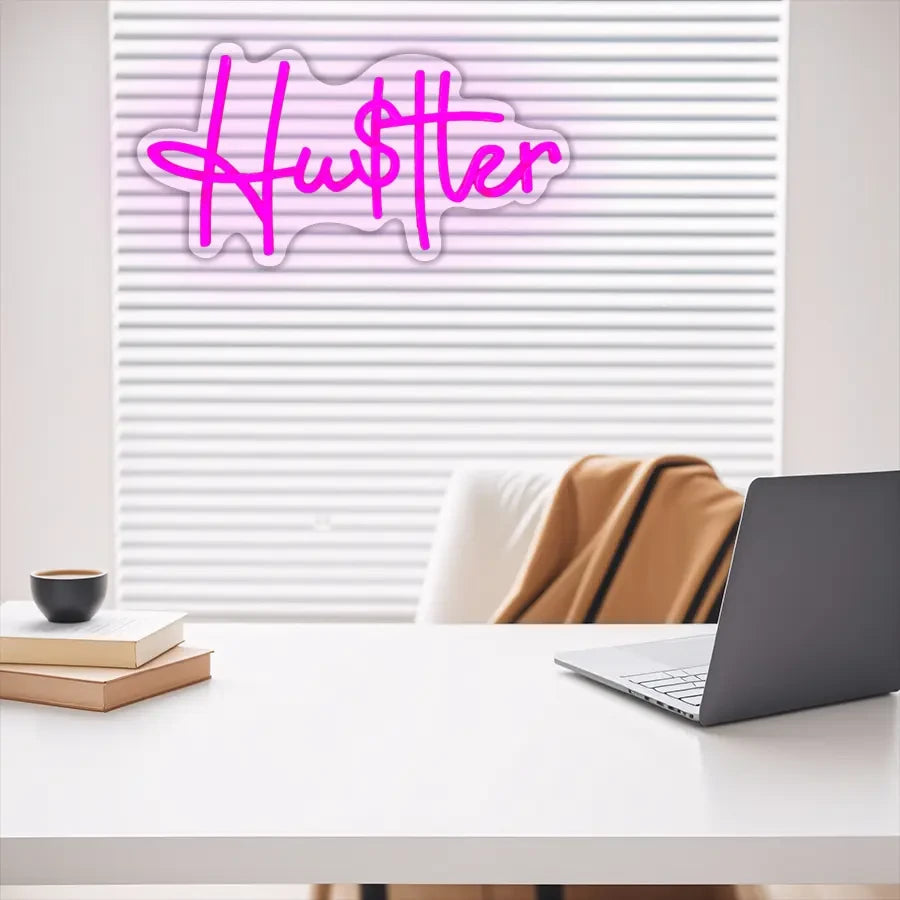 Hustler Pink Dollar Sign LED Neon Sign