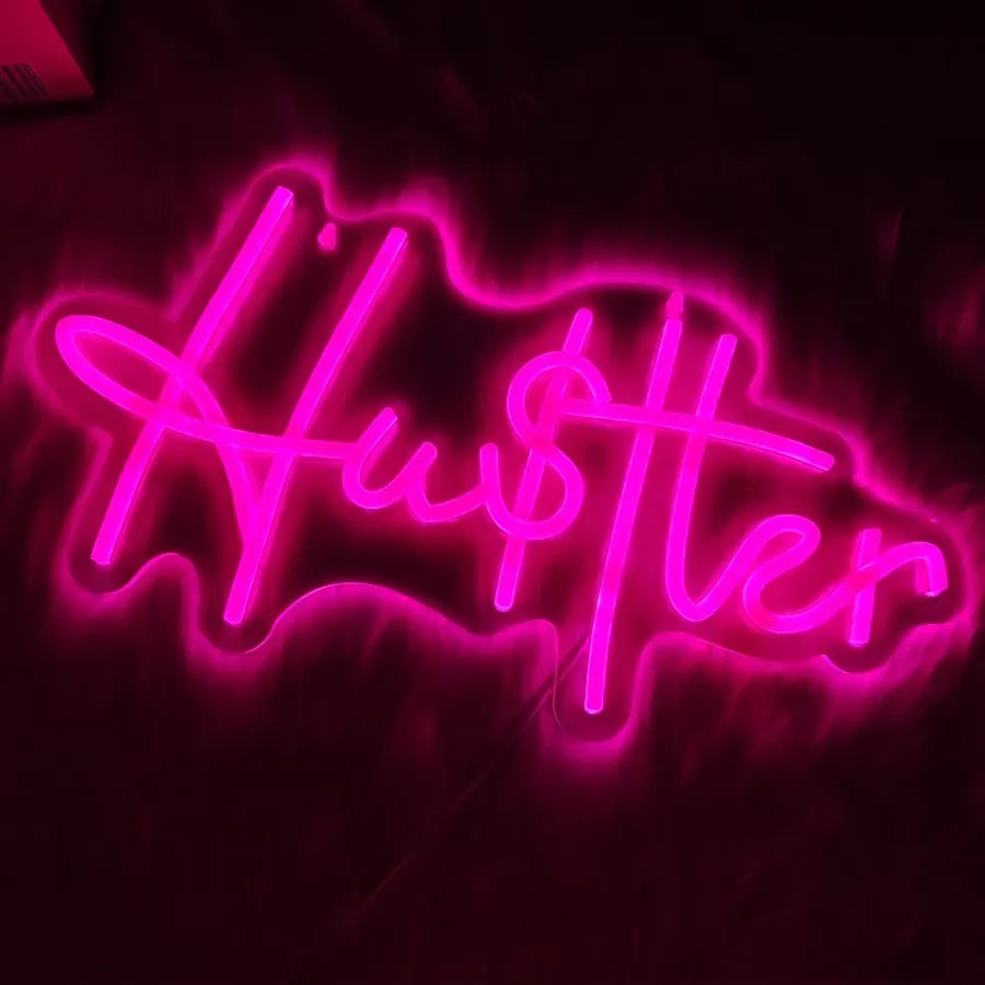 Hustler Pink Dollar Sign LED Neon Sign