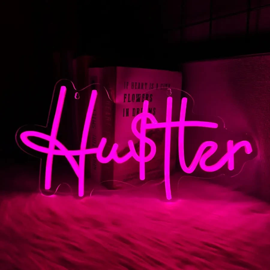 Hustler Pink Dollar Sign LED Neon Sign