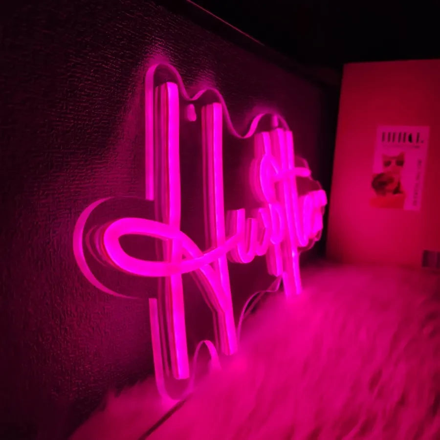 Hustler Pink Dollar Sign LED Neon Sign
