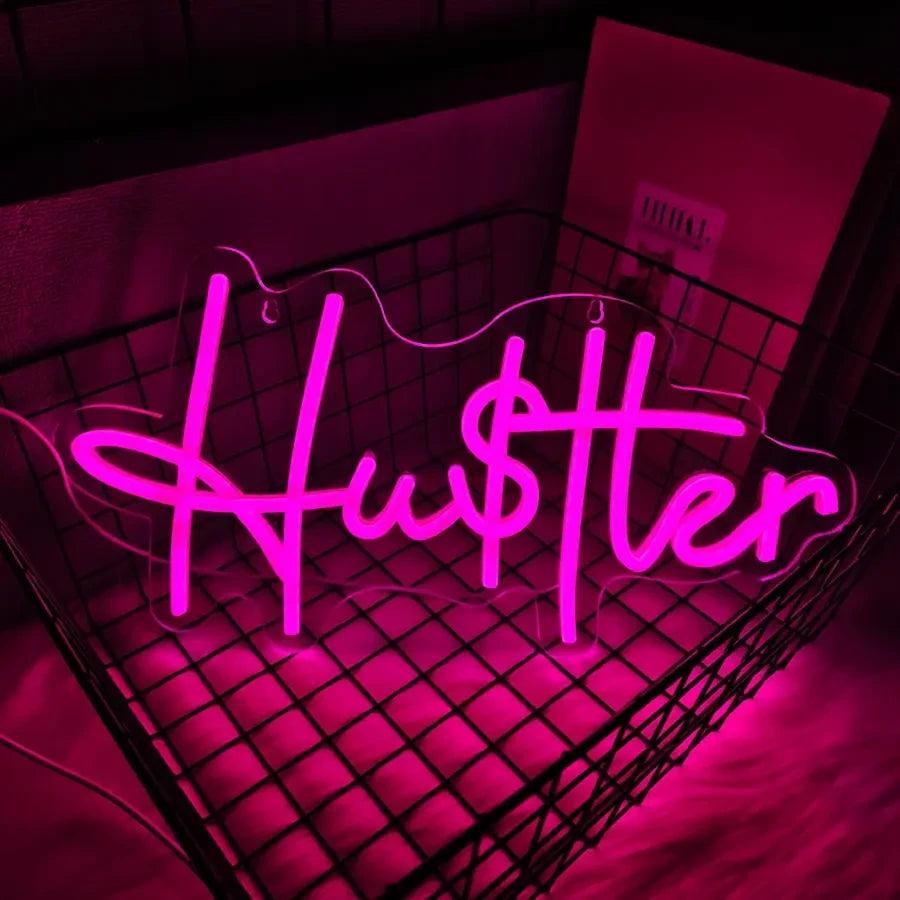 Hustler Pink Dollar Sign LED Neon Sign