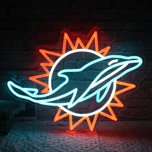 Miami Dolphins Football Neon Light Sign