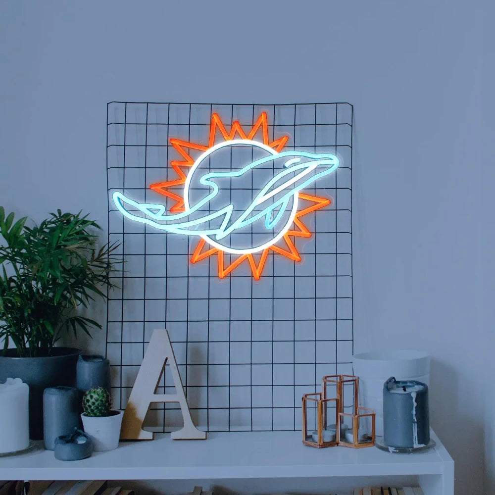 Miami Dolphins Football Neon Light Sign