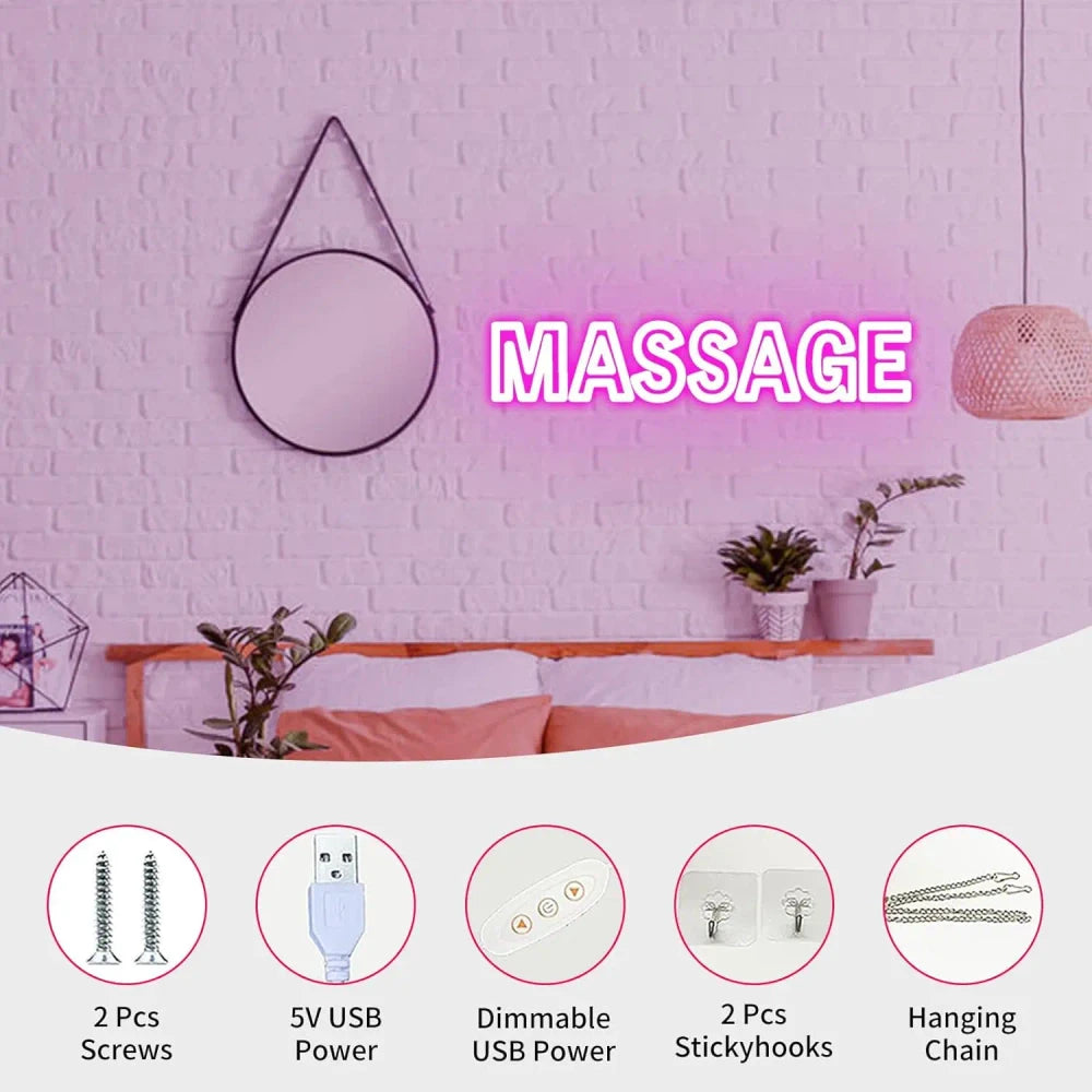 Massage LED Neon Sign