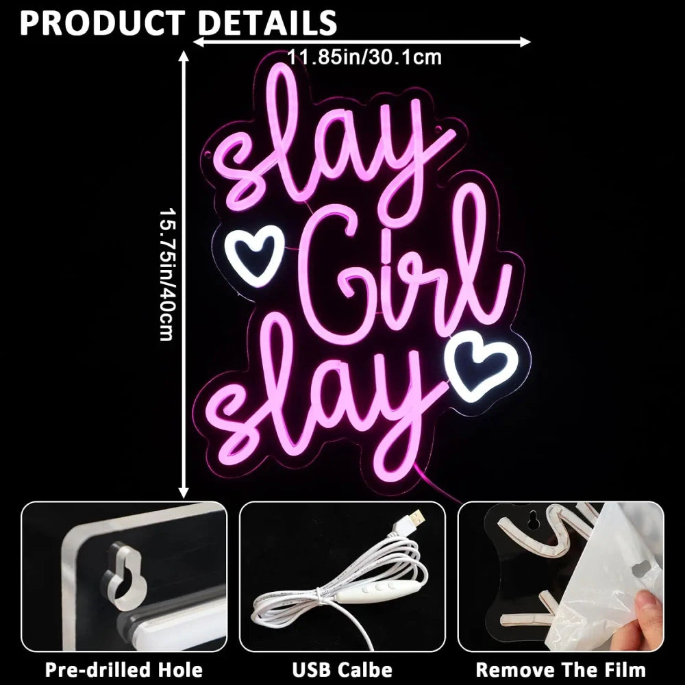 Slay Girl Slay LED Neon Sign