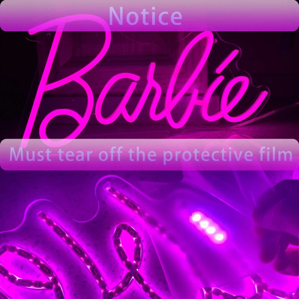 Pink Barbie LED Neon Sign