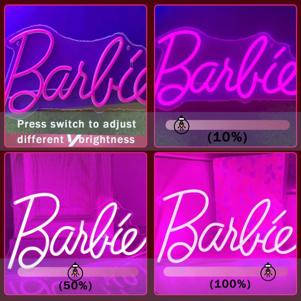 Pink Barbie LED Neon Sign