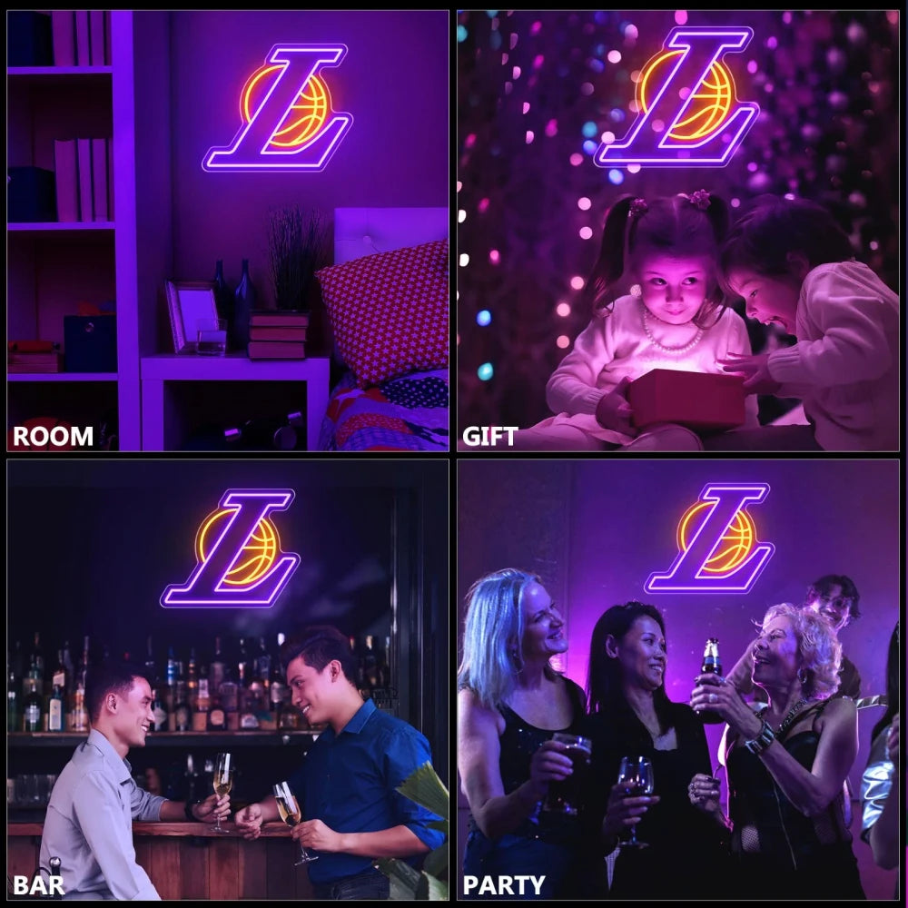 LA Lakers Basketball LED Neon Sign