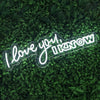 "I Love You, I Know" Wedding Backdrop LED Neon Sign