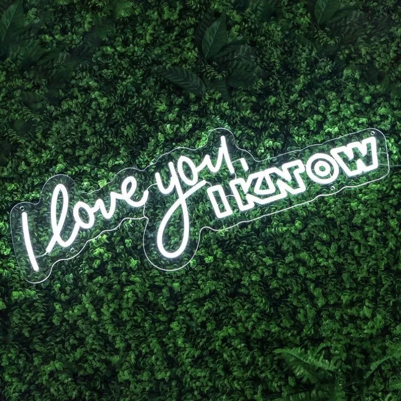 "I Love You, I Know" Wedding Backdrop LED Neon Sign