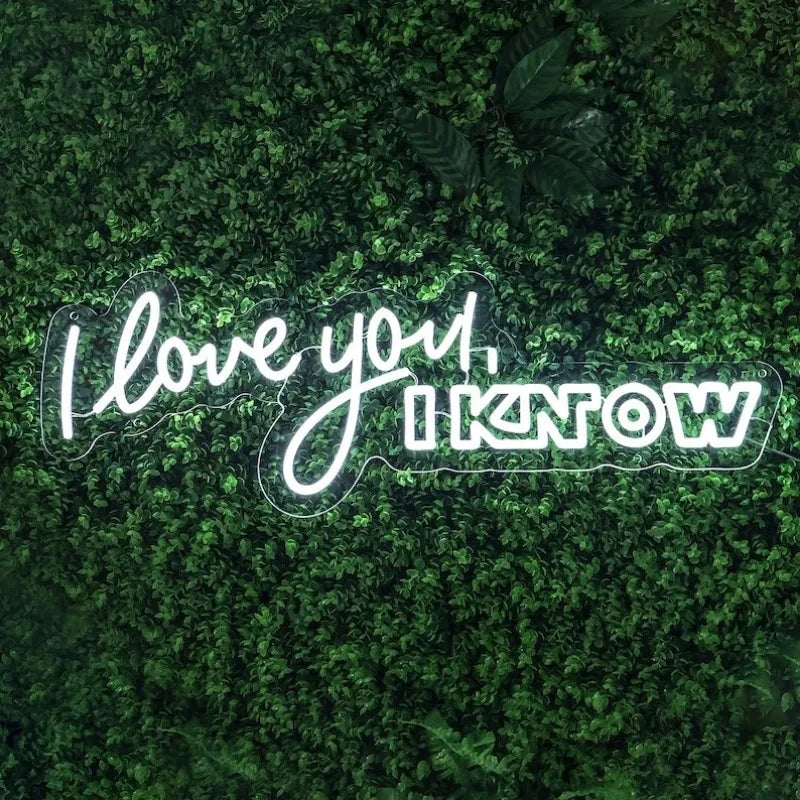 "I Love You, I Know" Wedding Backdrop LED Neon Sign