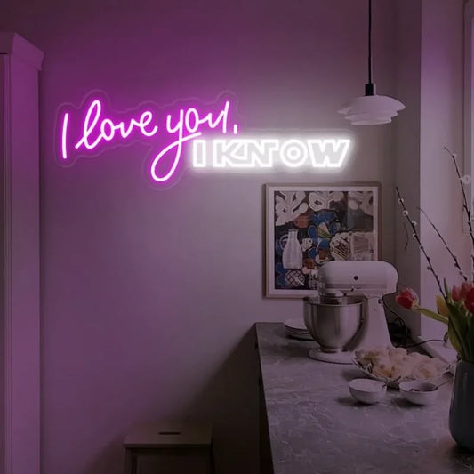 "I Love You, I Know" Wedding Backdrop LED Neon Sign