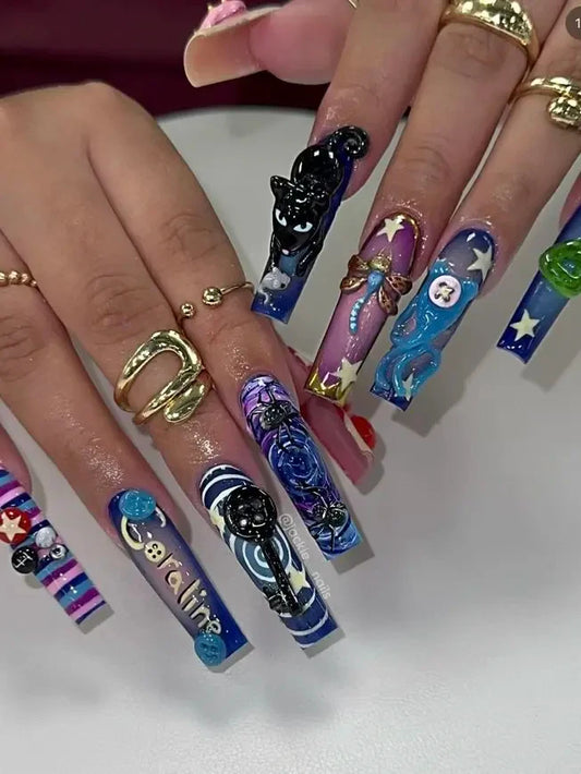 Coraline Handmade Press On Nails