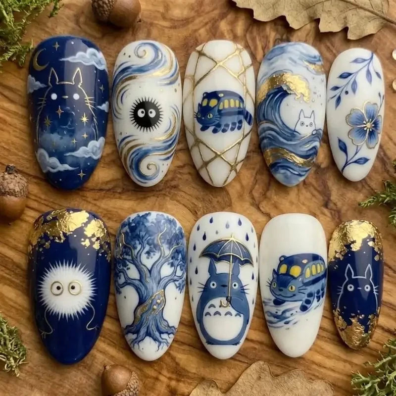 My Neighbor Totoro Studio Ghibli Handmade Press On Nails