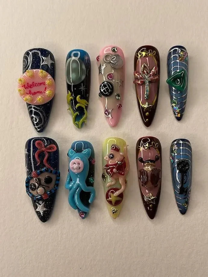 Coraline Movie (Style 2) Handmade Press On Nails