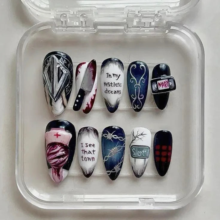 Silent Hill Horror Movie / Game Handmade Press On Nails