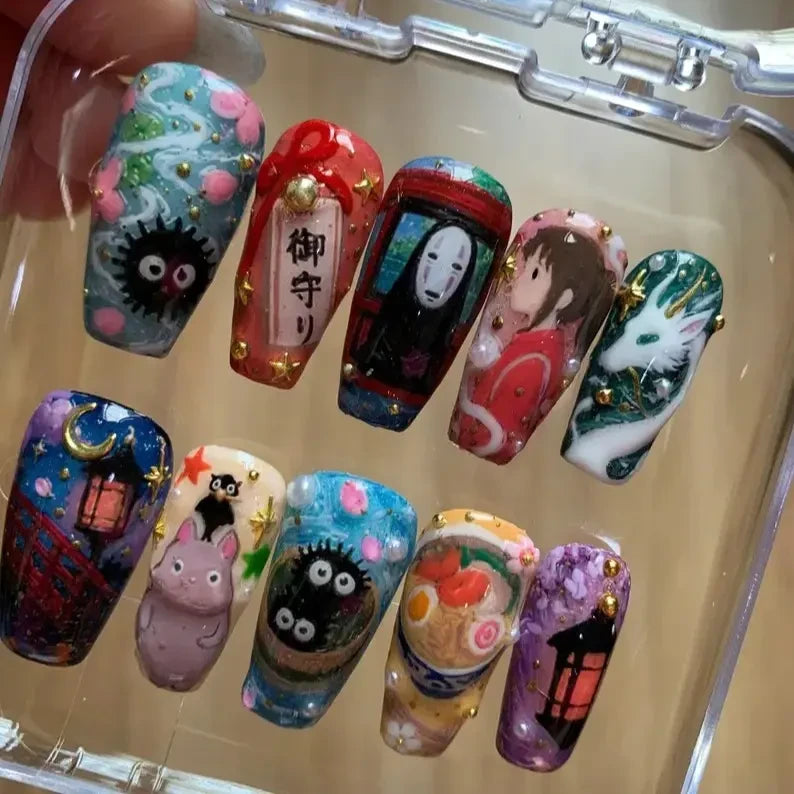 Studio Ghibli Anime Movies (Style 2) Handmade Press On Nails