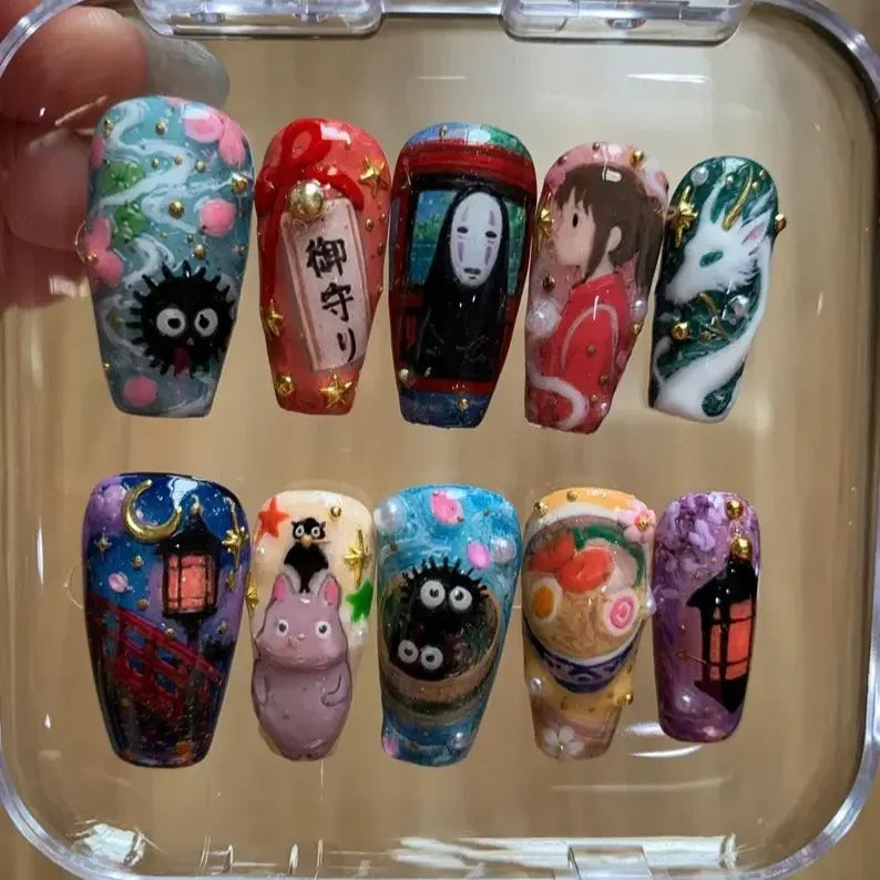 Studio Ghibli Anime Movies (Style 2) Handmade Press On Nails