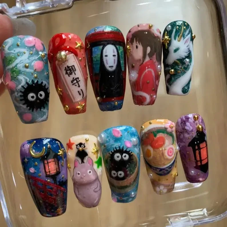 Studio Ghibli Anime Movies (Style 2) Handmade Press On Nails