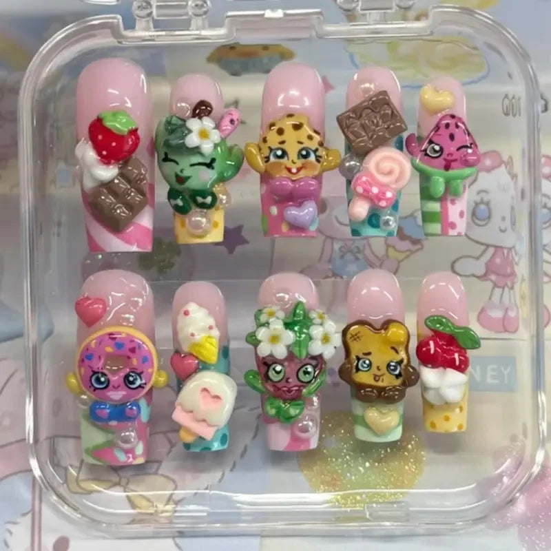 Shopkins (Style 2) Handmade Press On Nails