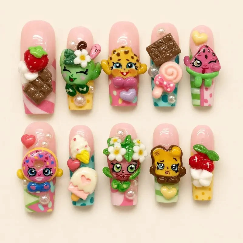 Shopkins (Style 2) Handmade Press On Nails