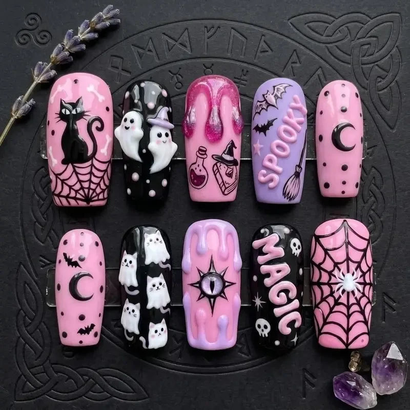 Pastel Goth Handmade Press-On Nails