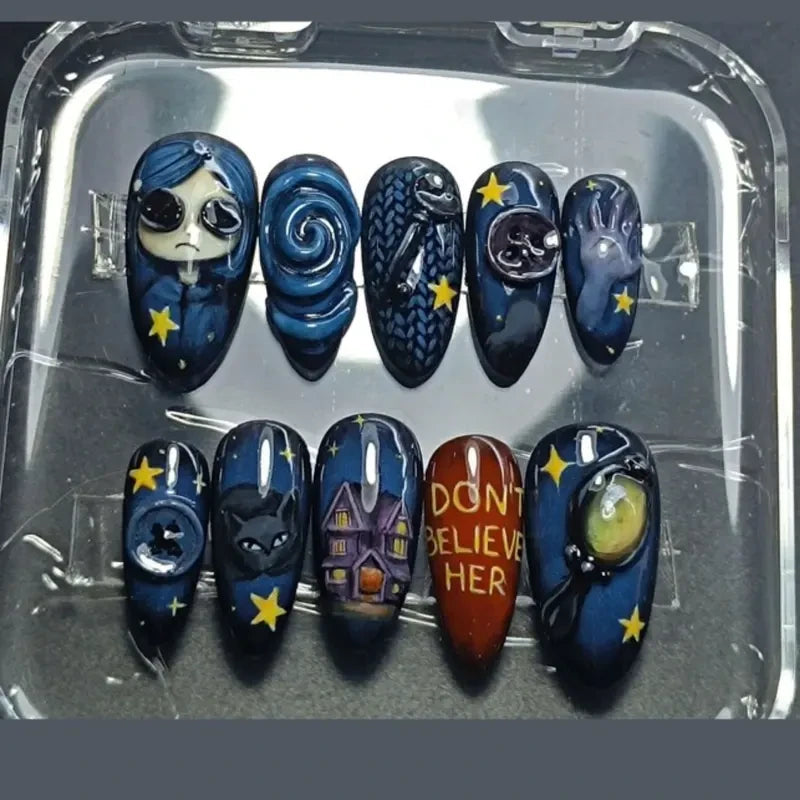 Coraline Movie (Style 9) Handmade Press On Nails